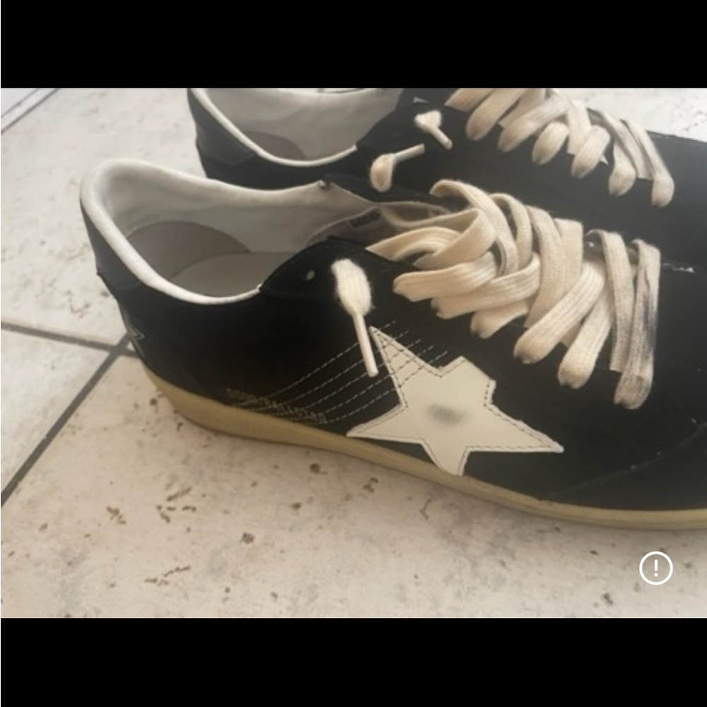 Golden Goose Black and White Men's Shoes